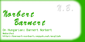 norbert barnert business card